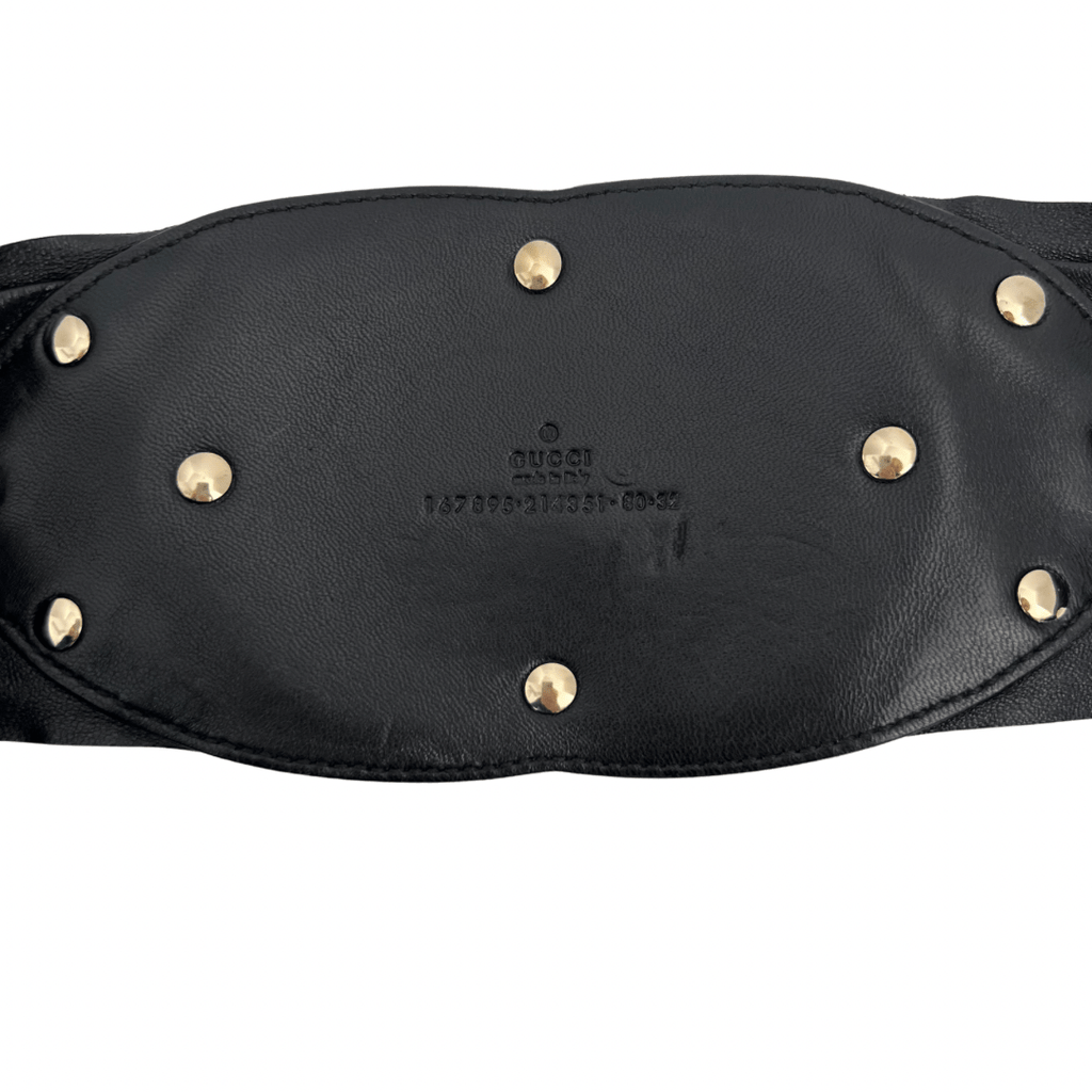 Gucci Wide Leather GG Logo Belt - Size Large