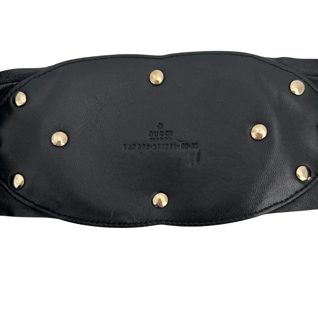 Gucci Wide Leather GG Logo Belt - Size Large