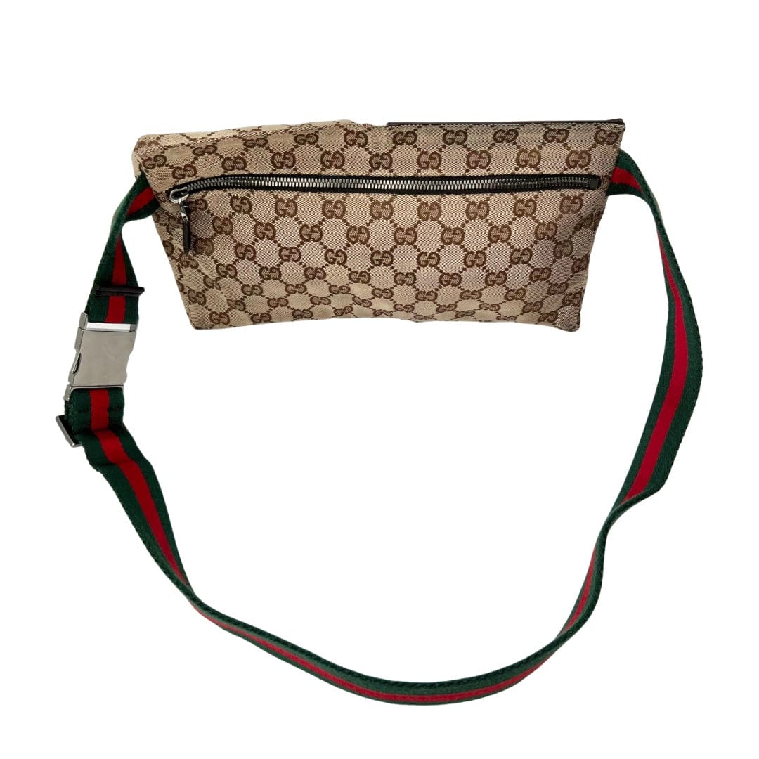 Gucci GG Canvas Double Pocket Belt Bag