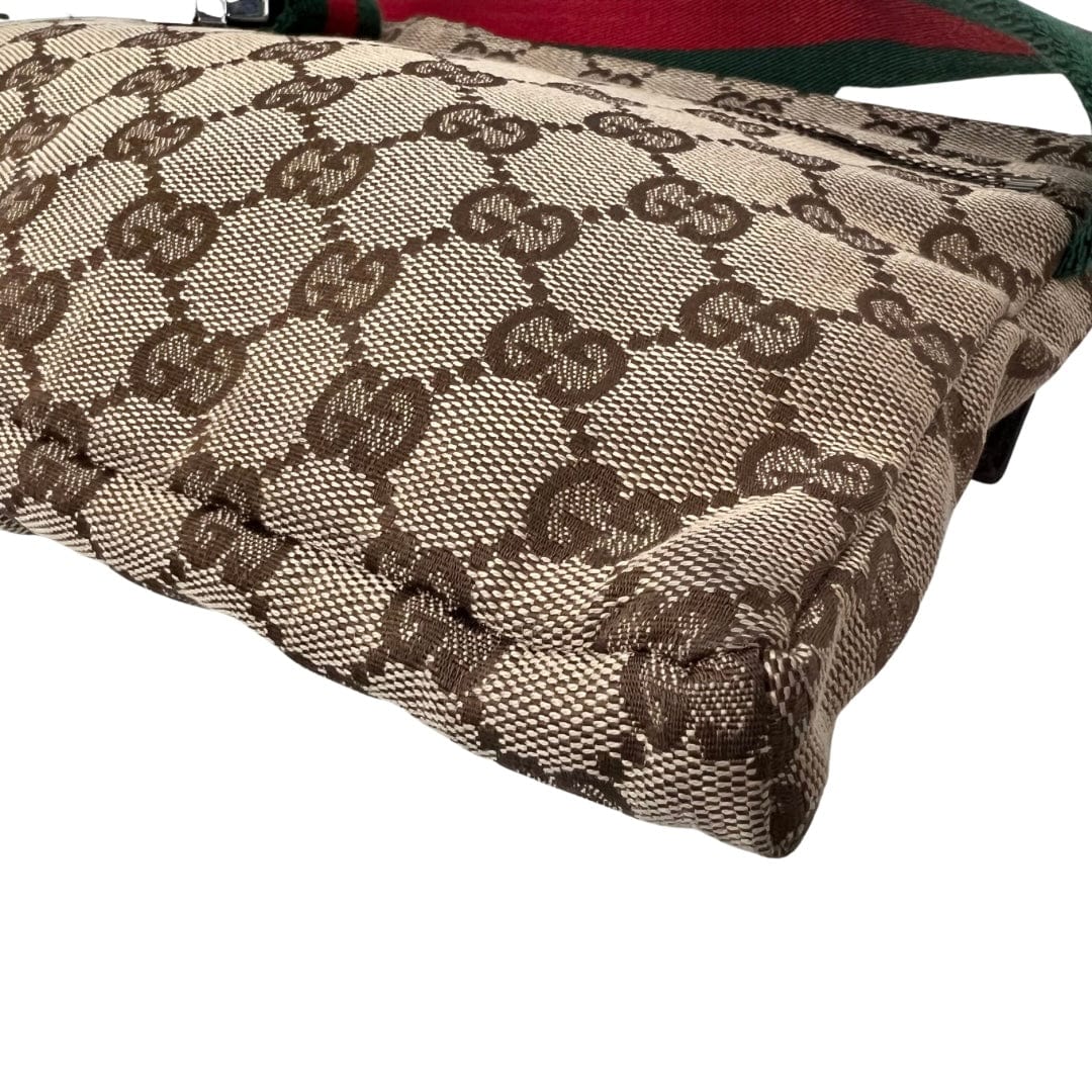 Gucci GG Canvas Double Pocket Belt Bag