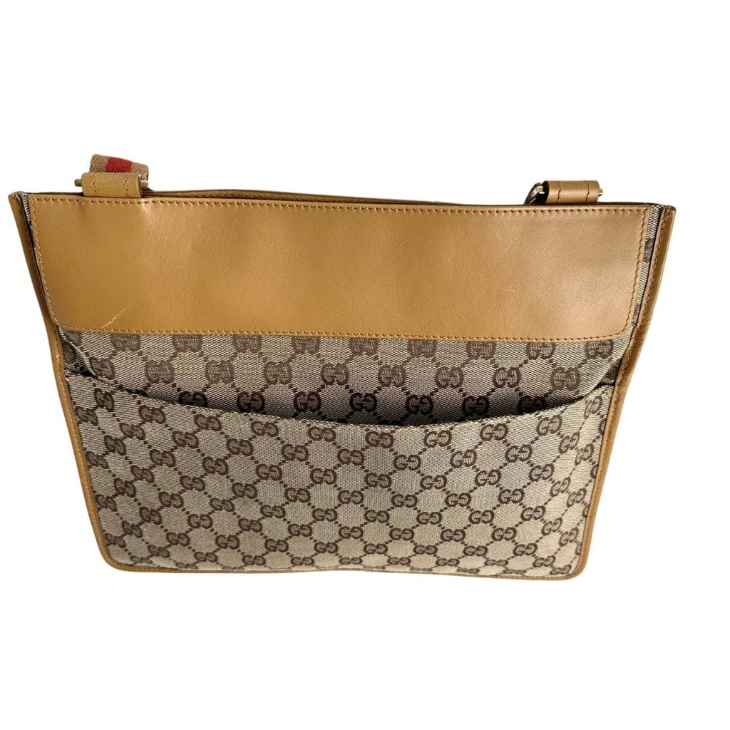 Gucci GG Canvas Flat Web Messenger