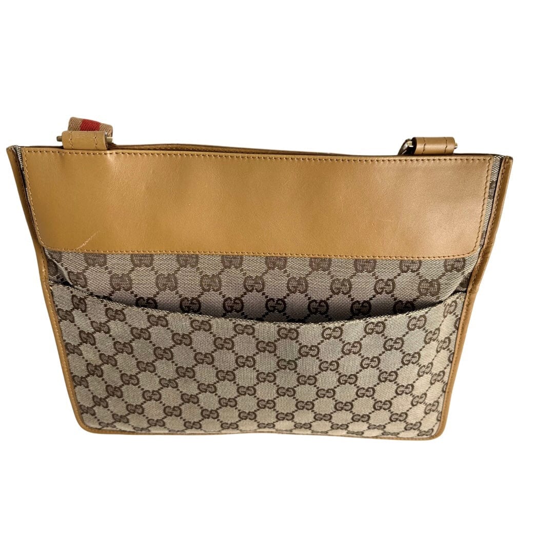 Gucci GG Canvas Flat Web Messenger