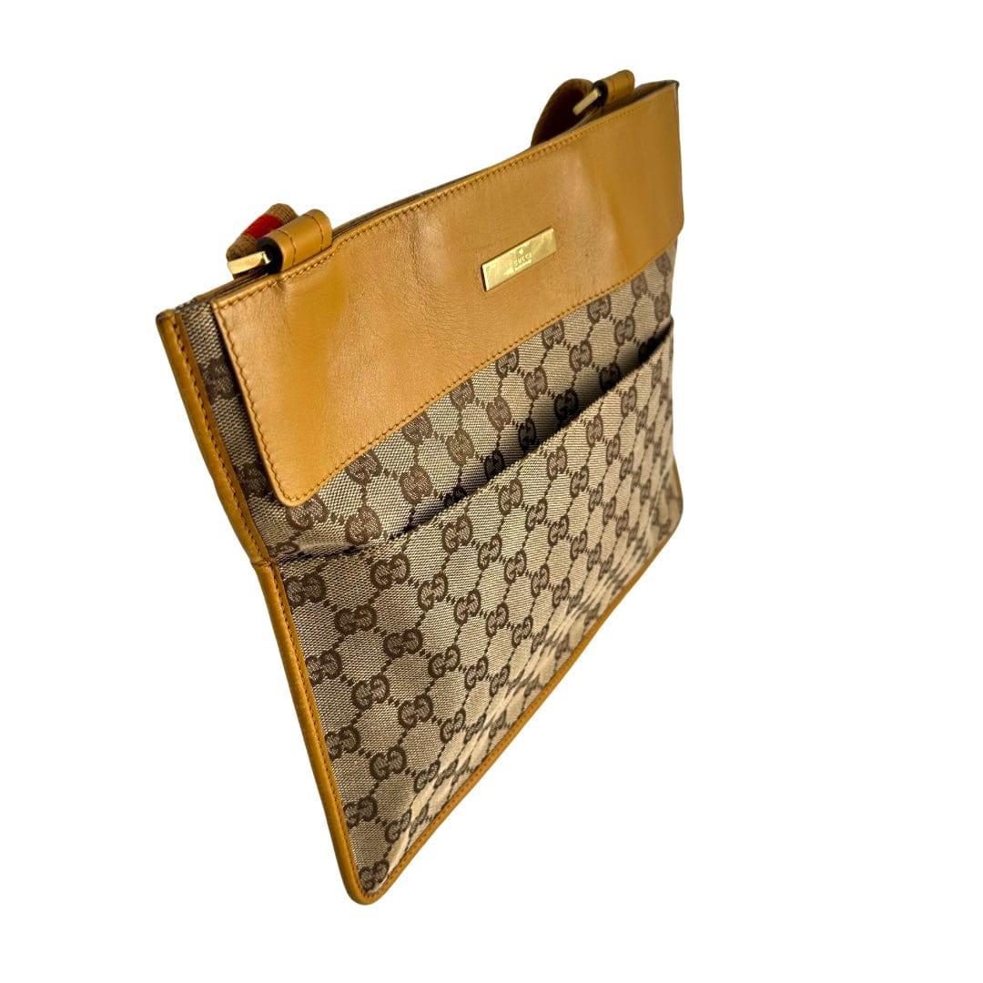 Gucci GG Canvas Flat Web Messenger
