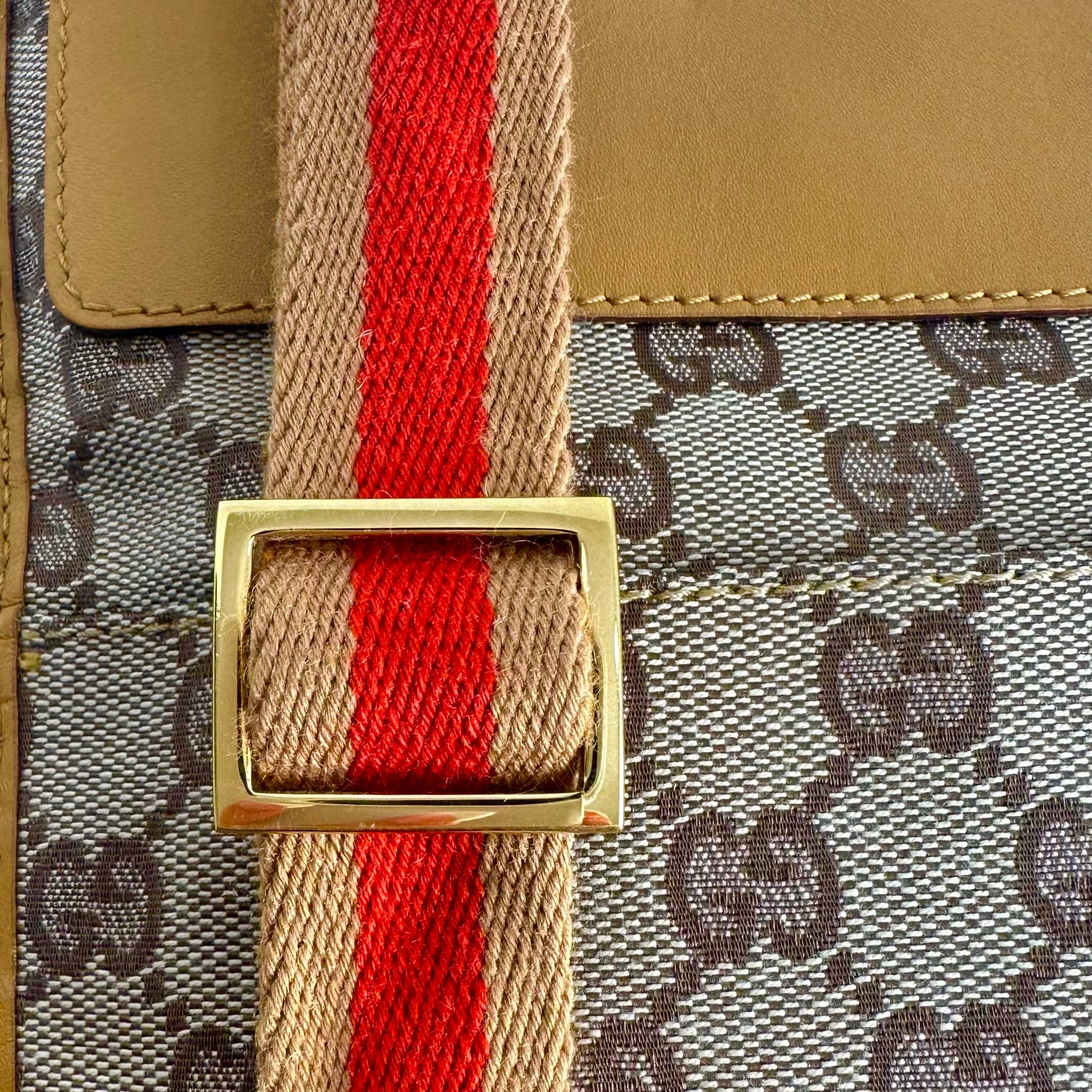 Gucci GG Canvas Flat Web Messenger