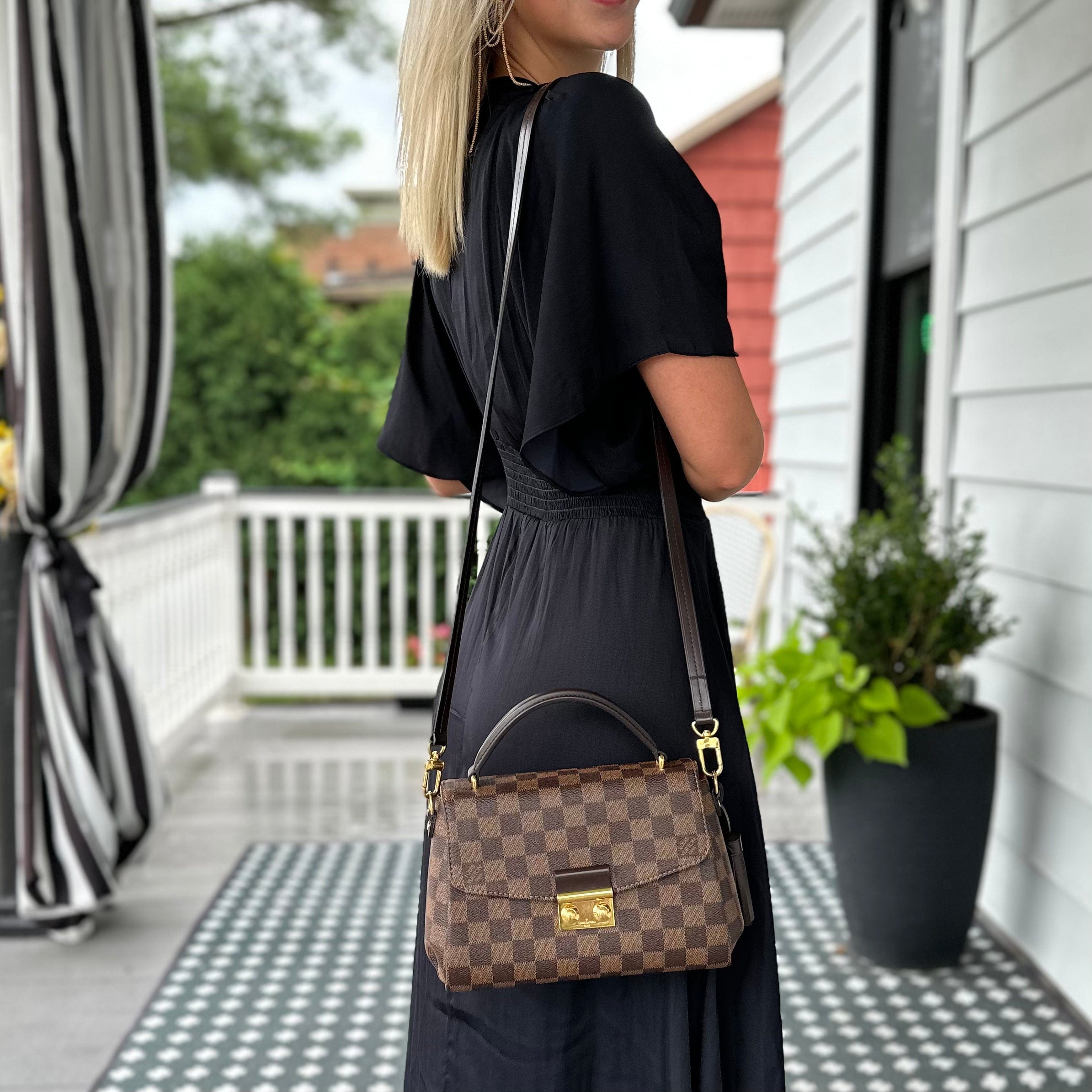 Louis Vuitton Damier Ebene Croisette Top Handle