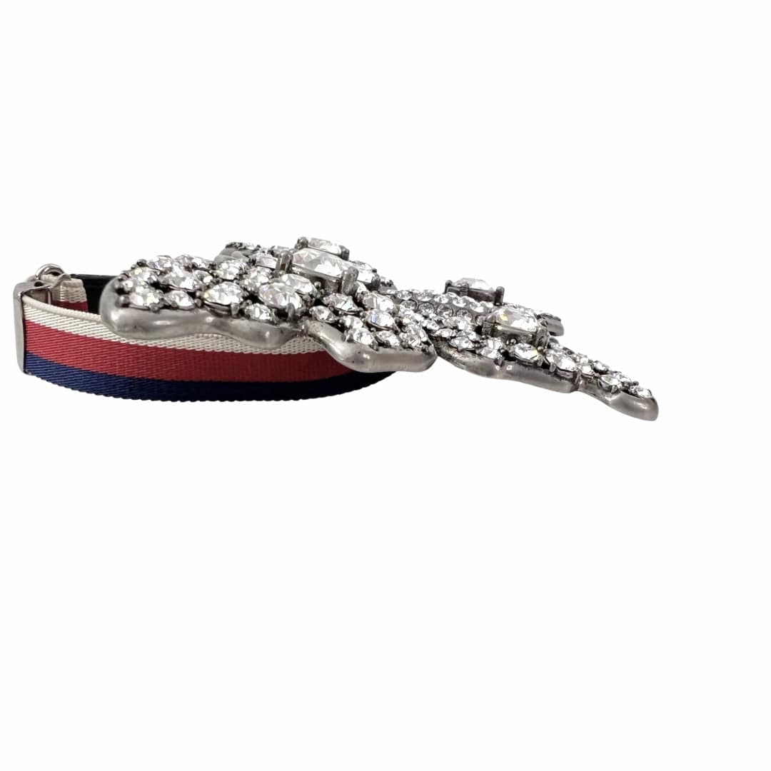 Gucci Web Crystal Butterfly Bracelet