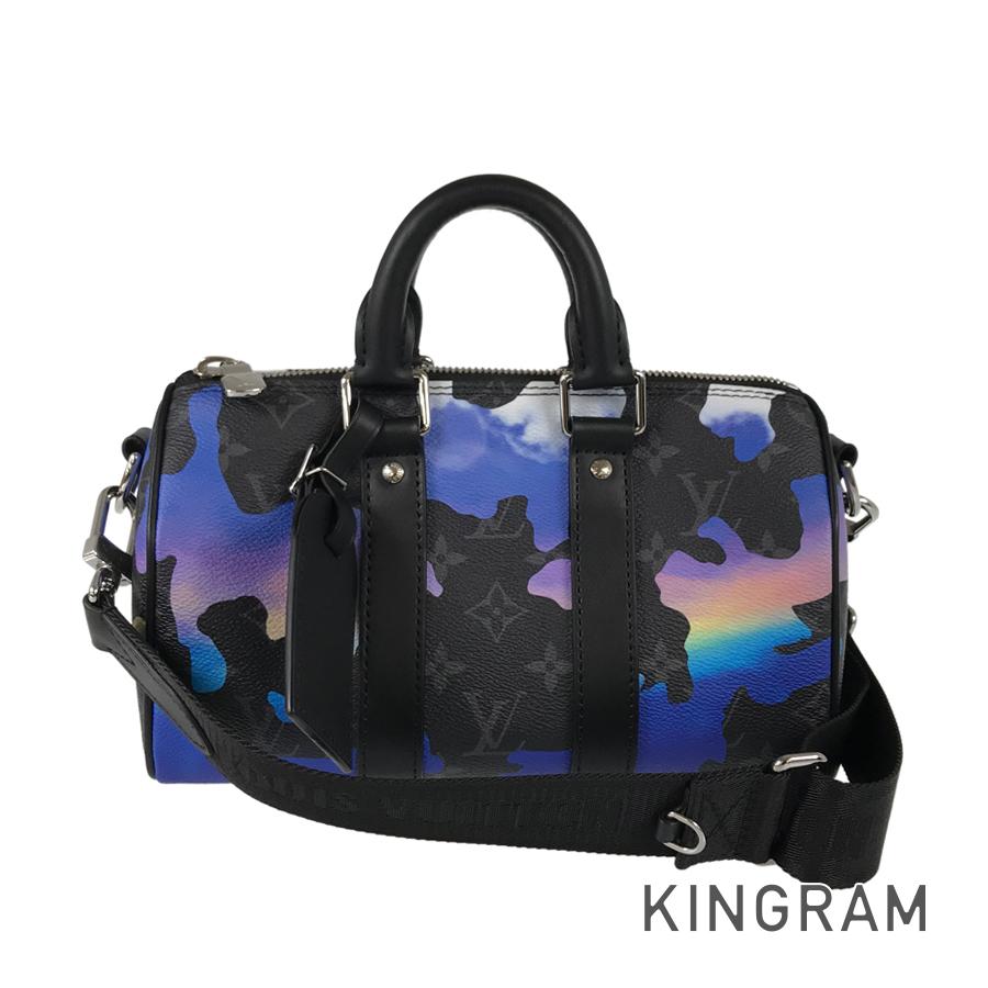 LOUIS VUITTON Monogram Eclipse Keepall Bandouliere 25 M21430 Hand bag