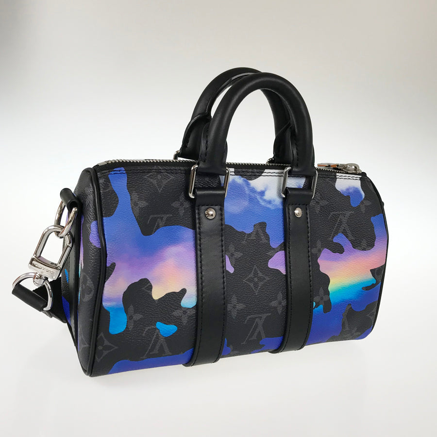LOUIS VUITTON Monogram Eclipse Keepall Bandouliere 25 M21430 Hand bag