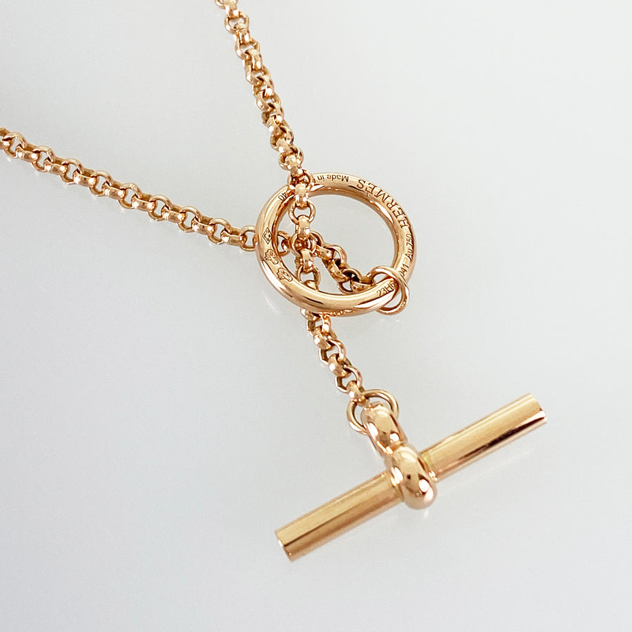 HERMES Crew Do H Necklace