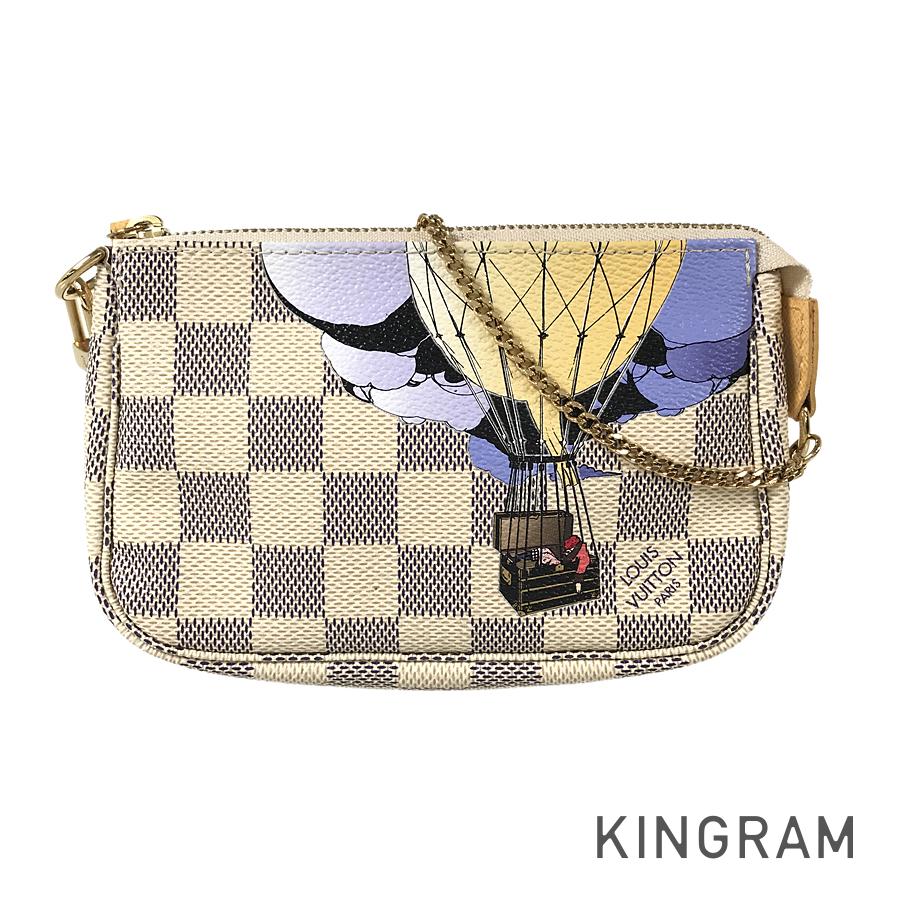 LOUIS VUITTON Damier Azur Mini Pochette Accessoires N63005 Pouch