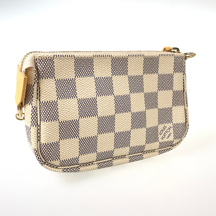 LOUIS VUITTON Damier Azur Mini Pochette Accessoires N63005 Pouch