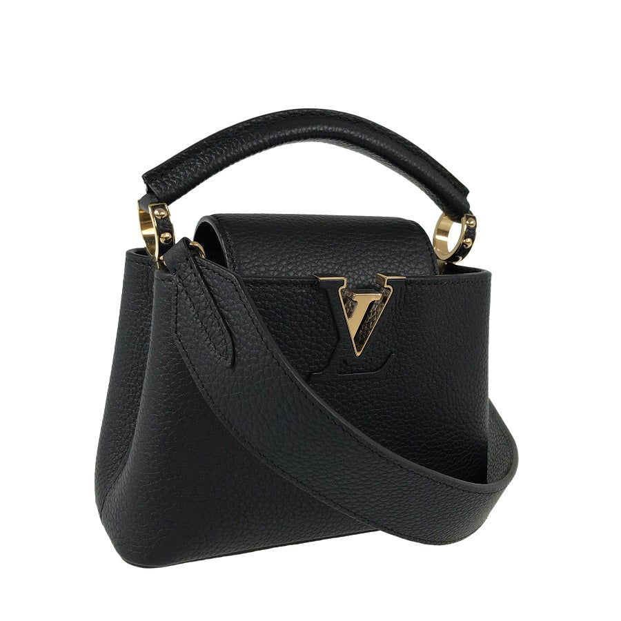 LOUIS VUITTON Taurillon Leather Capucines MINI M56071 Hand bag
