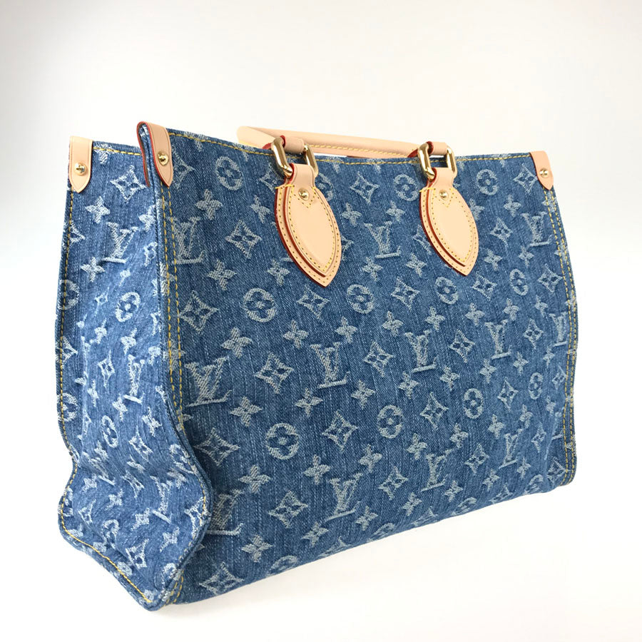 LOUIS VUITTON Monogram Denim On The Go MM M46871 Tote bag