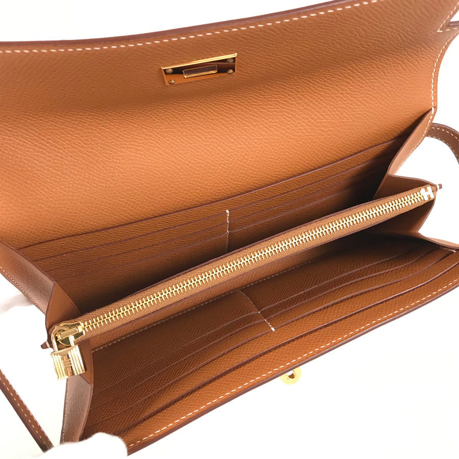 HERMES Kelly Wallet Long wallet Folding cover lid