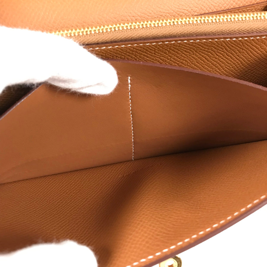 HERMES Kelly Wallet Long wallet Folding cover lid