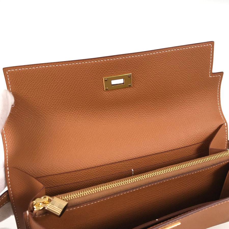 HERMES Kelly Wallet Long wallet Folding cover lid