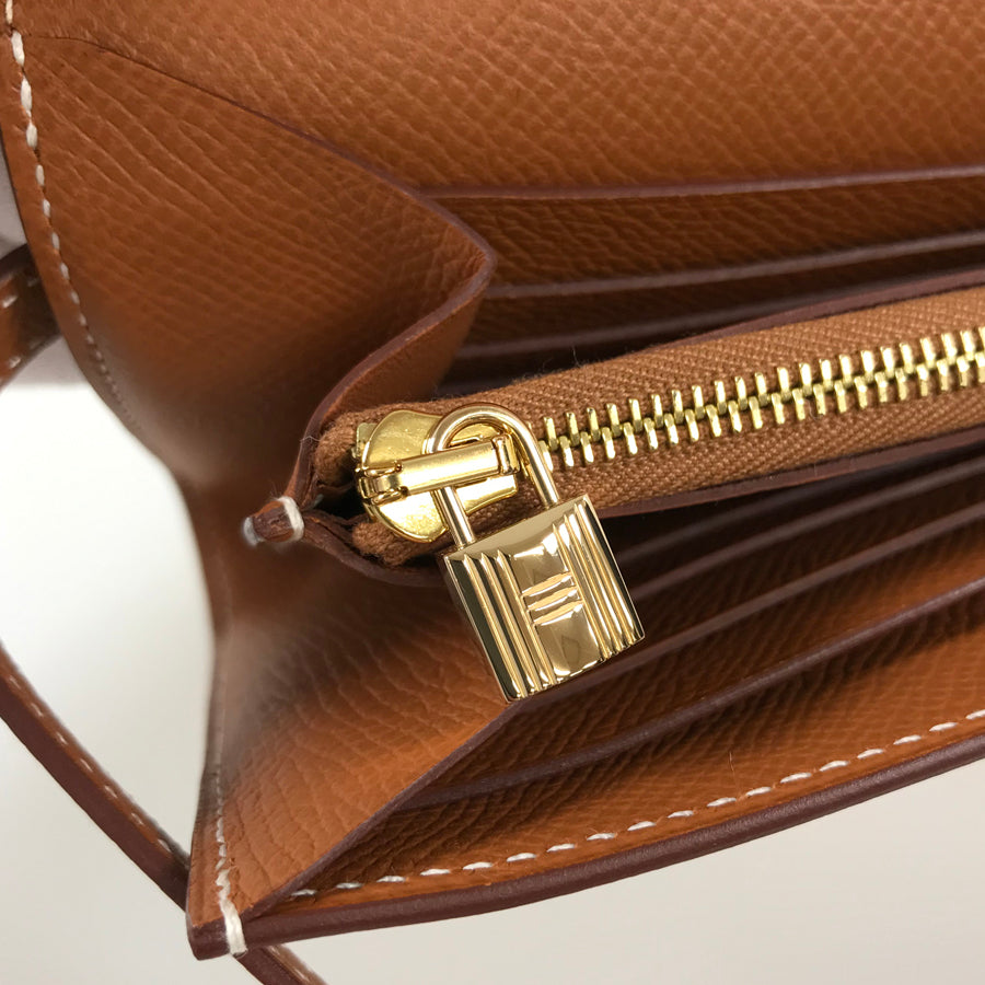 HERMES Kelly Wallet Long wallet Folding cover lid