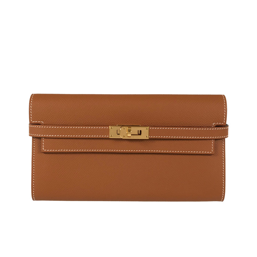 HERMES Kelly Wallet Long wallet Folding cover lid