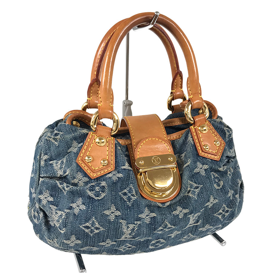 LOUIS VUITTON Monogram Denim Pleaty M95020 Hand bag