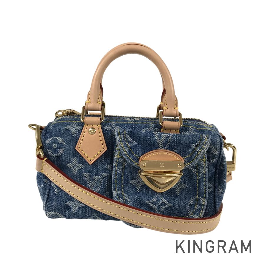 LOUIS VUITTON Monogram Denim LV Remix Nano Speedy M82950 Hand bag