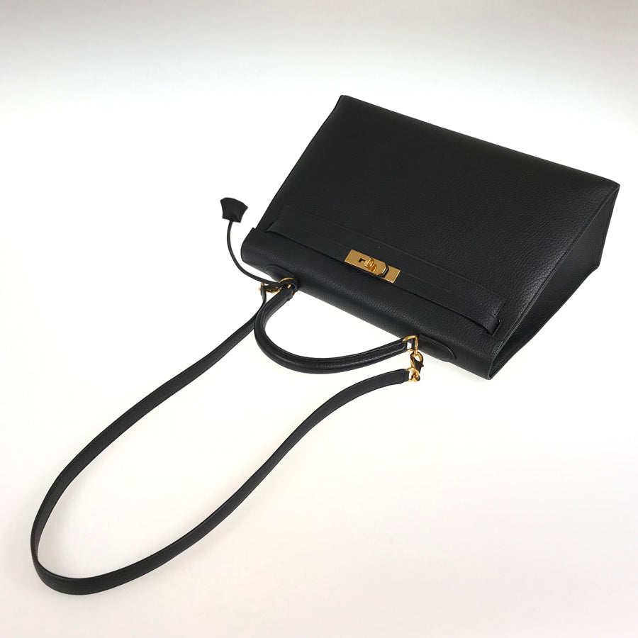 HERMES □D engraved 2000 production Gold Hardware Handbag