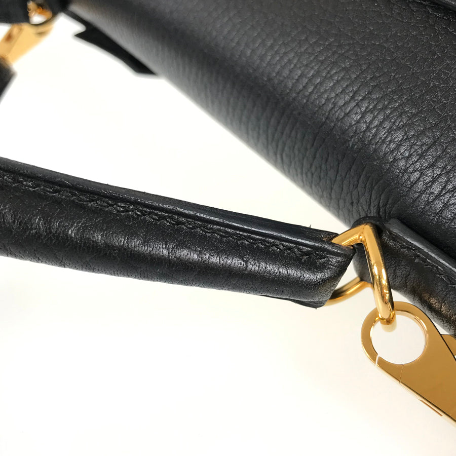 HERMES □D engraved 2000 production Gold Hardware Handbag