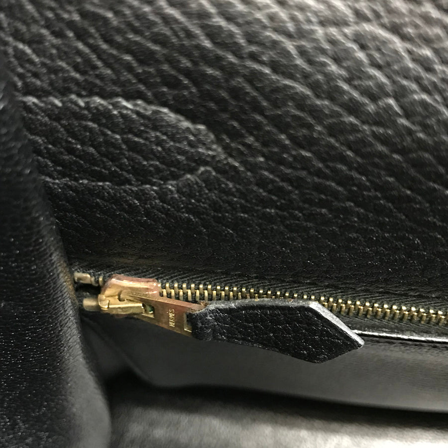 HERMES □D engraved 2000 production Gold Hardware Handbag