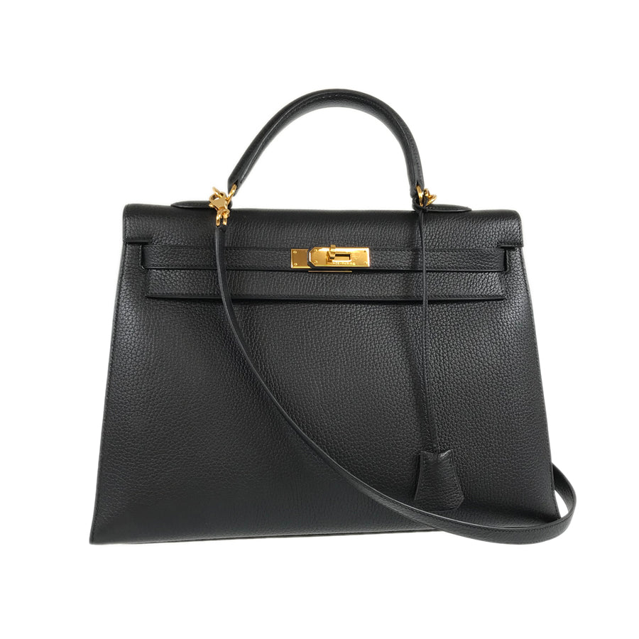 HERMES □D engraved 2000 production Gold Hardware Handbag