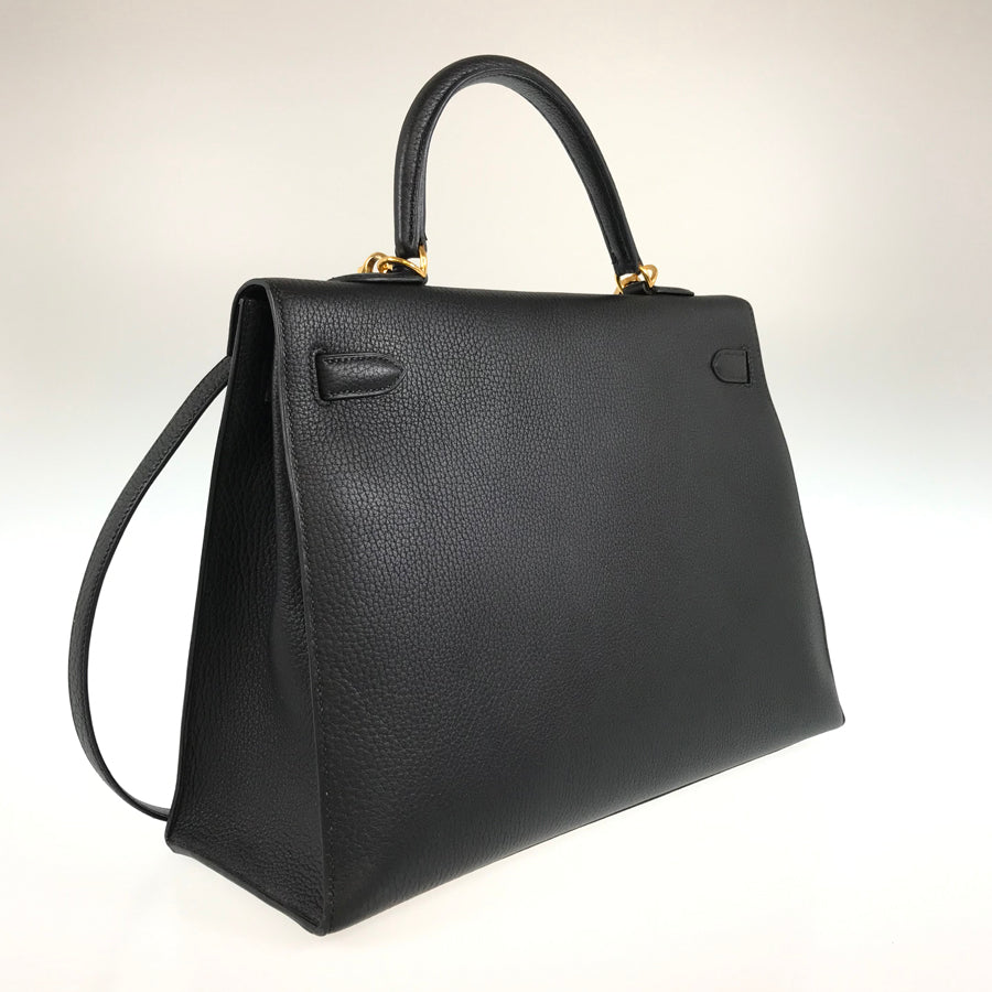 HERMES □D engraved 2000 production Gold Hardware Handbag