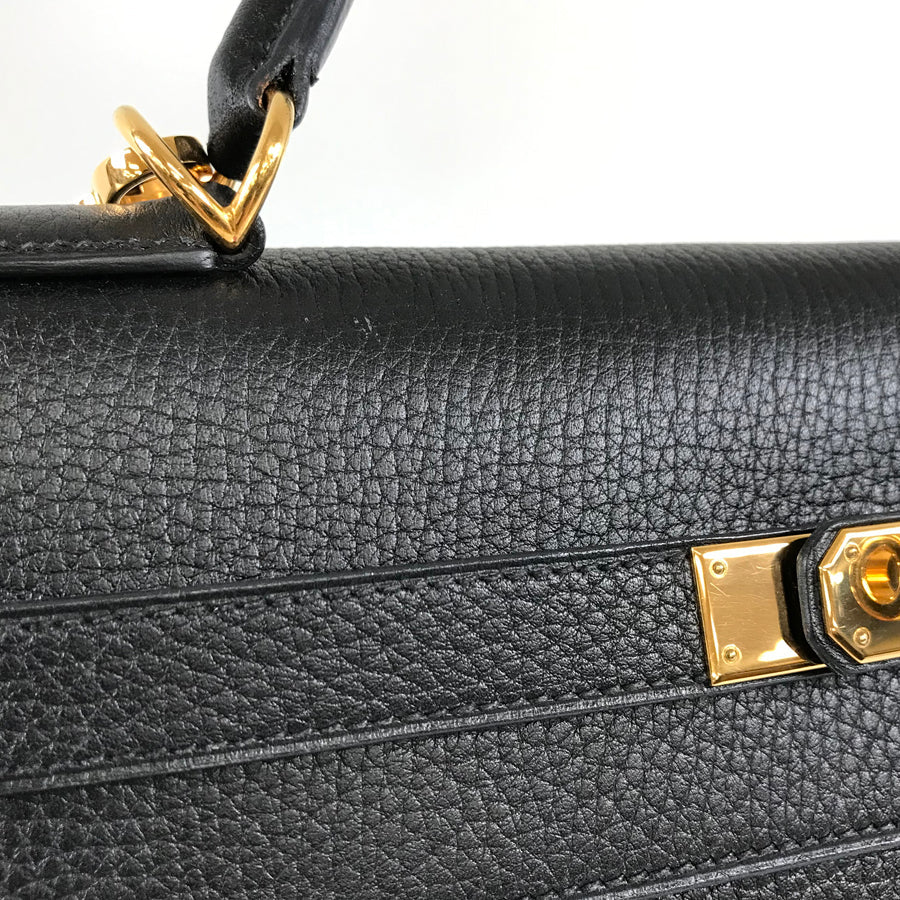 HERMES □D engraved 2000 production Gold Hardware Handbag