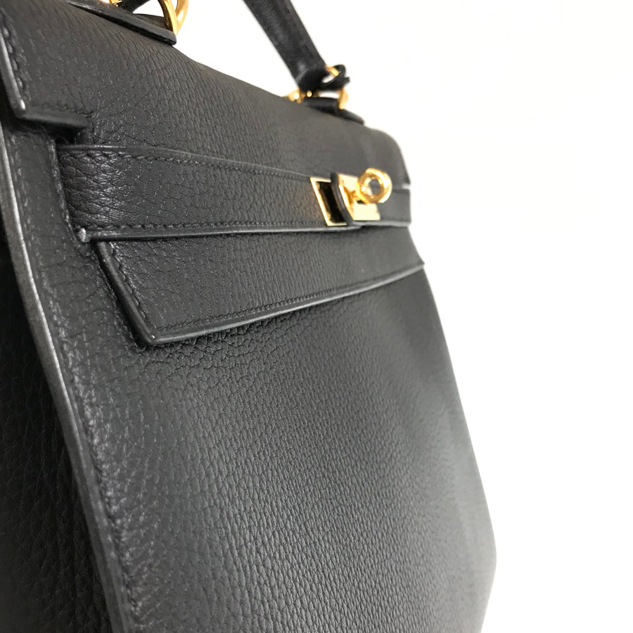 HERMES □D engraved 2000 production Gold Hardware Handbag