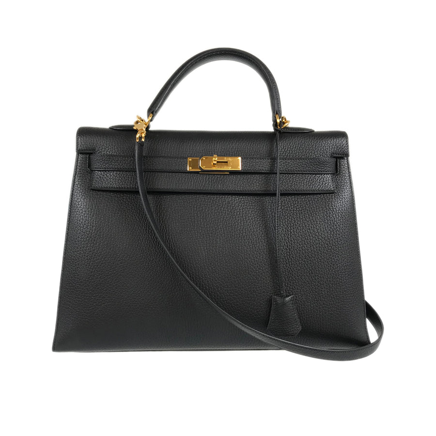 HERMES □D engraved 2000 production Gold Hardware Handbag