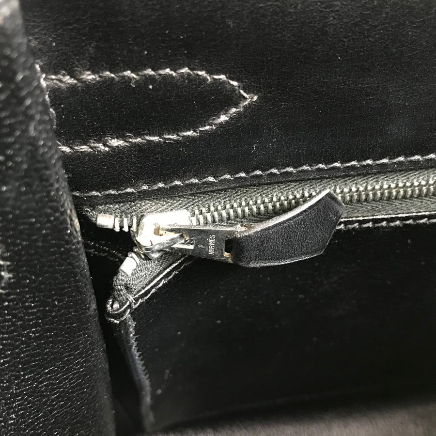 HERMES Kelly 32 □C engraved 1999 production SilverHardware Handbag