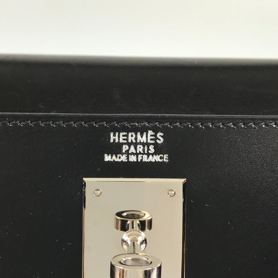 HERMES Kelly 32 □C engraved 1999 production SilverHardware Handbag