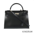 HERMES Kelly 32 □C engraved 1999 production SilverHardware Handbag