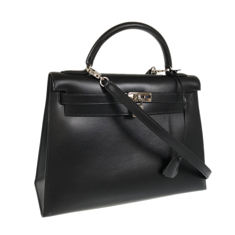 HERMES Kelly 32 □C engraved 1999 production SilverHardware Handbag