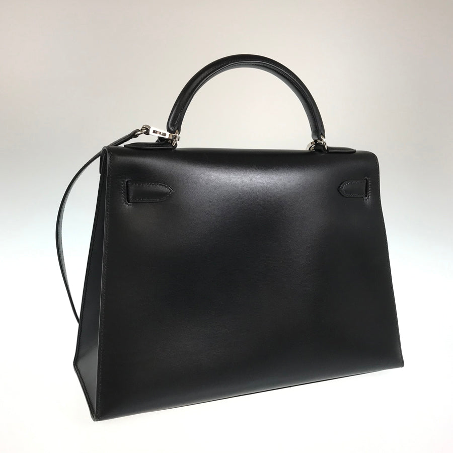 HERMES Kelly 32 □C engraved 1999 production SilverHardware Handbag