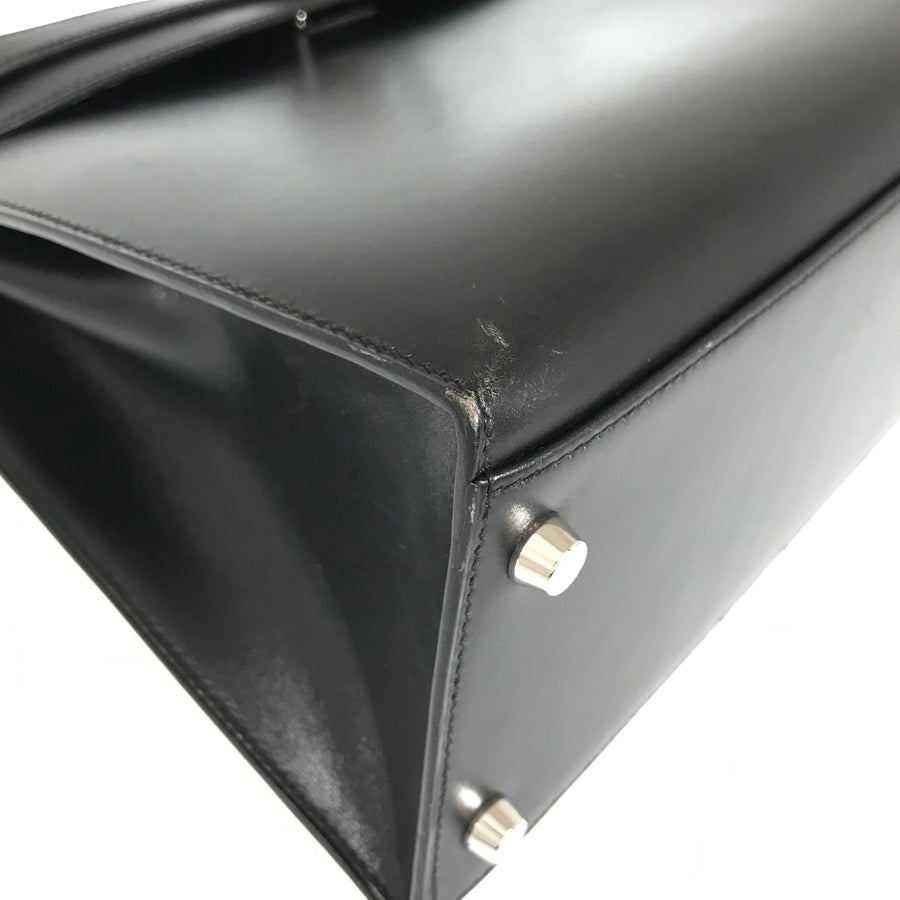 HERMES Kelly 32 □C engraved 1999 production SilverHardware Handbag
