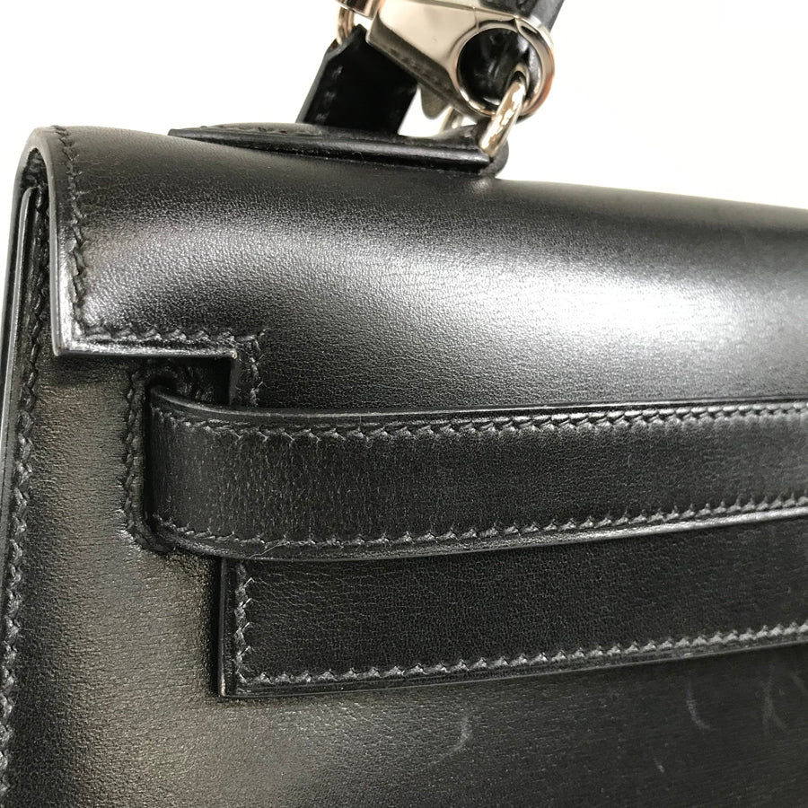 HERMES Kelly 32 □C engraved 1999 production SilverHardware Handbag