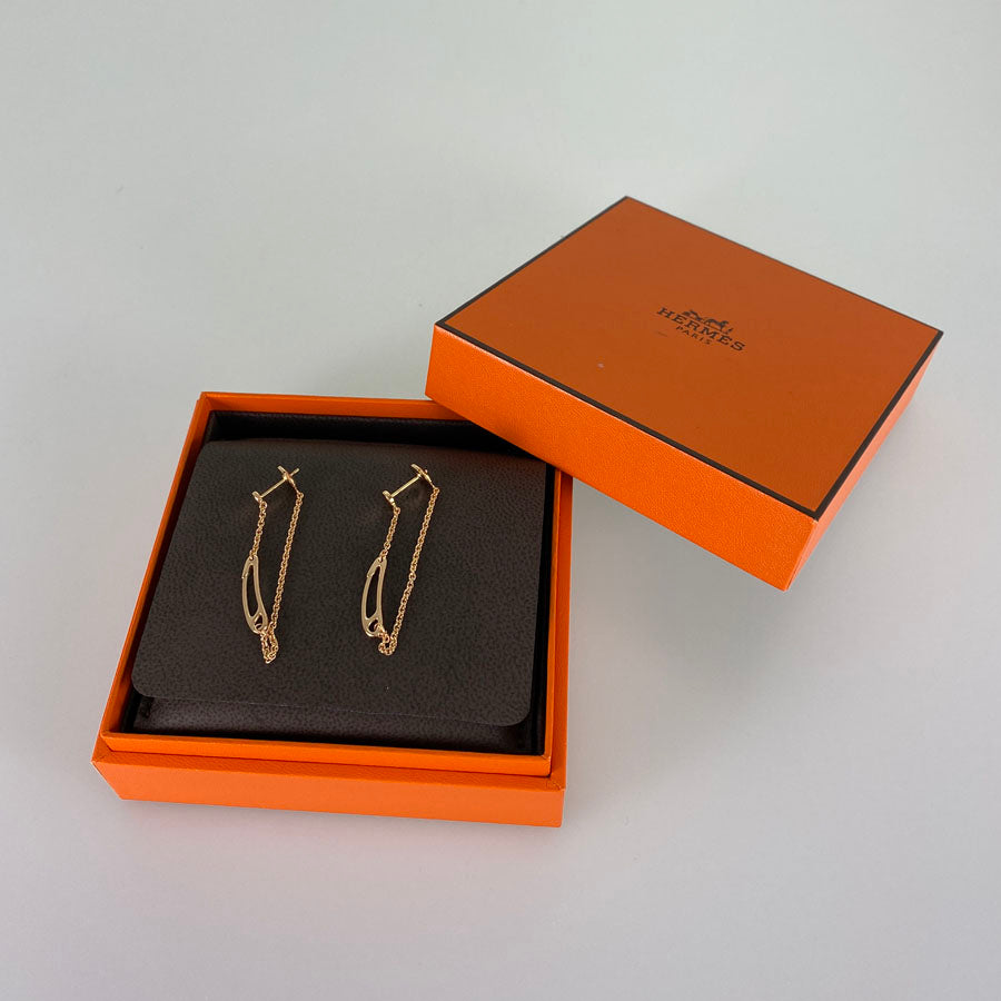 HERMES Chaine d'Ancre mini punk Earring