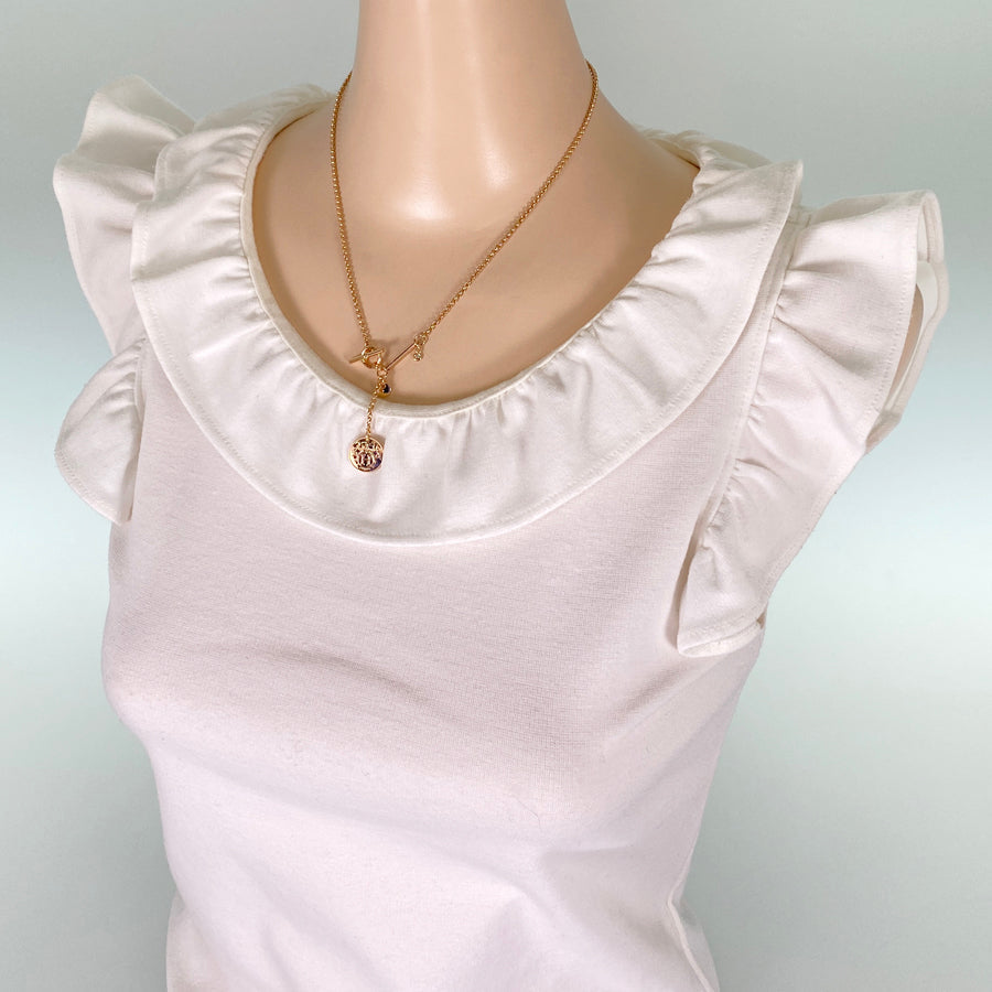 HERMES Bookplate Necklace