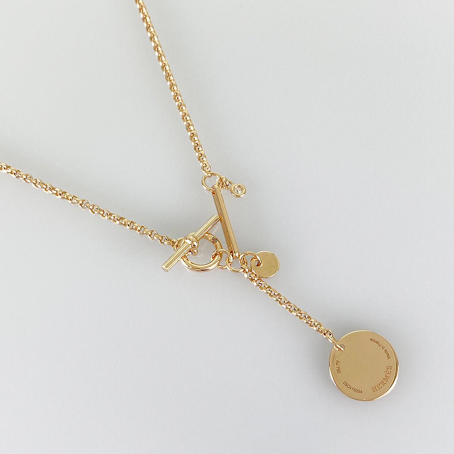 HERMES Bookplate Necklace