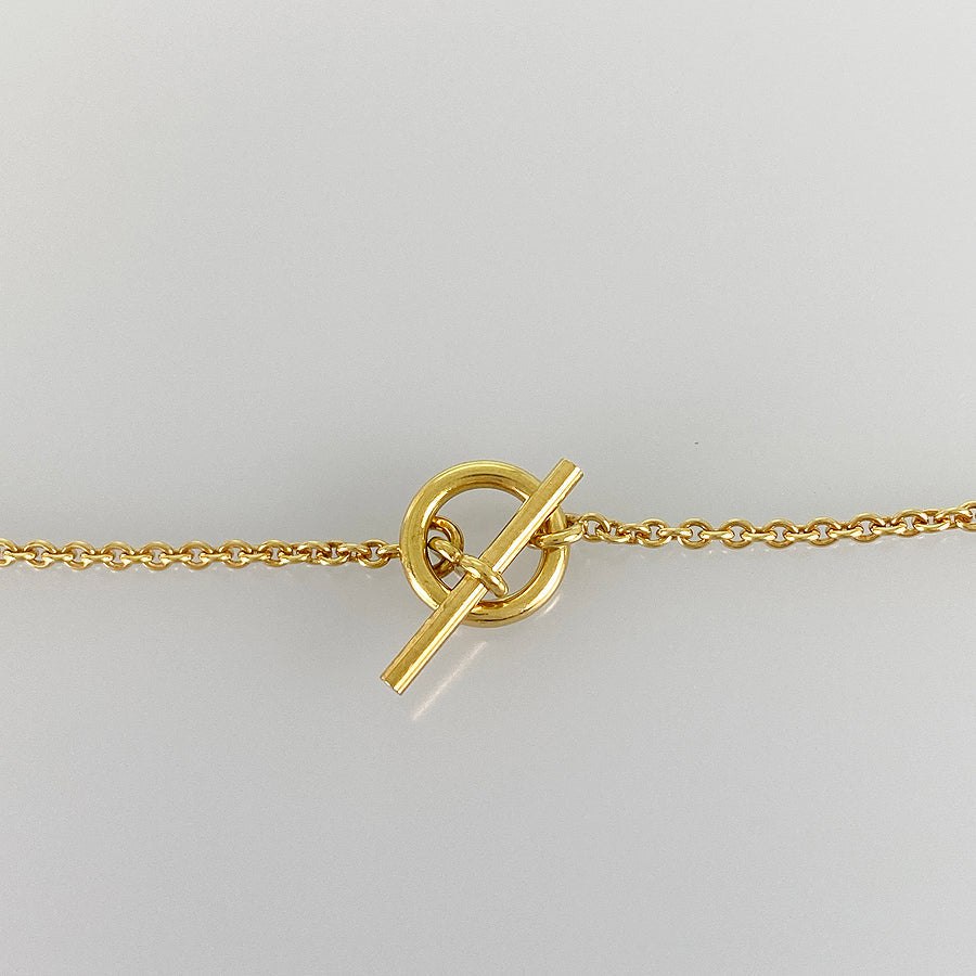 HERMES Chaine d'Ancre amulet heart Necklace