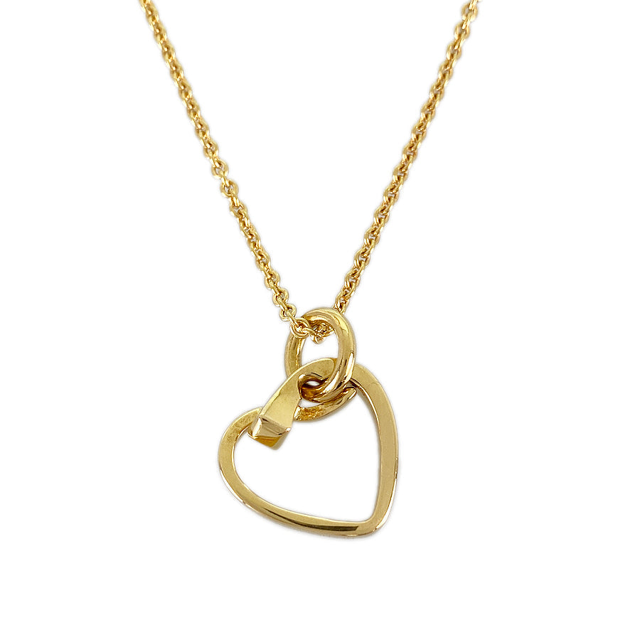HERMES Chaine d'Ancre amulet heart Necklace