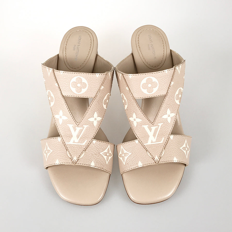 LOUIS VUITTON Monogram Empreinte Croisiere Women's Sandals