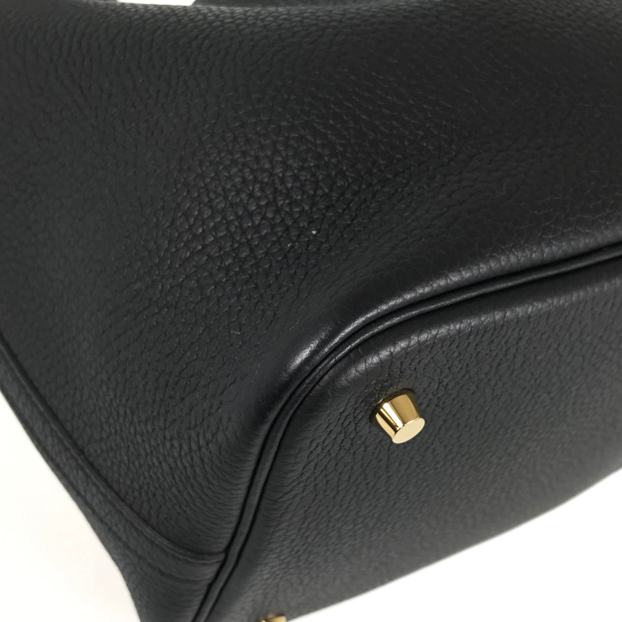 HERMES Picotin Lock MM Y engraved gold hardware made in 2020 Handbag