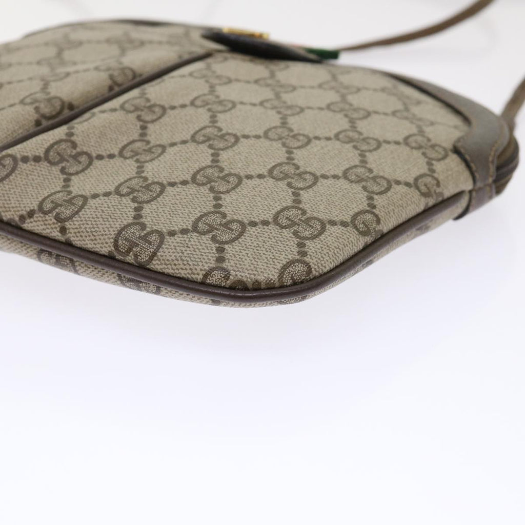 GUCCI GG Canvas Web Sherry Line Shoulder Bag Beige Red 904 02 047  tb688