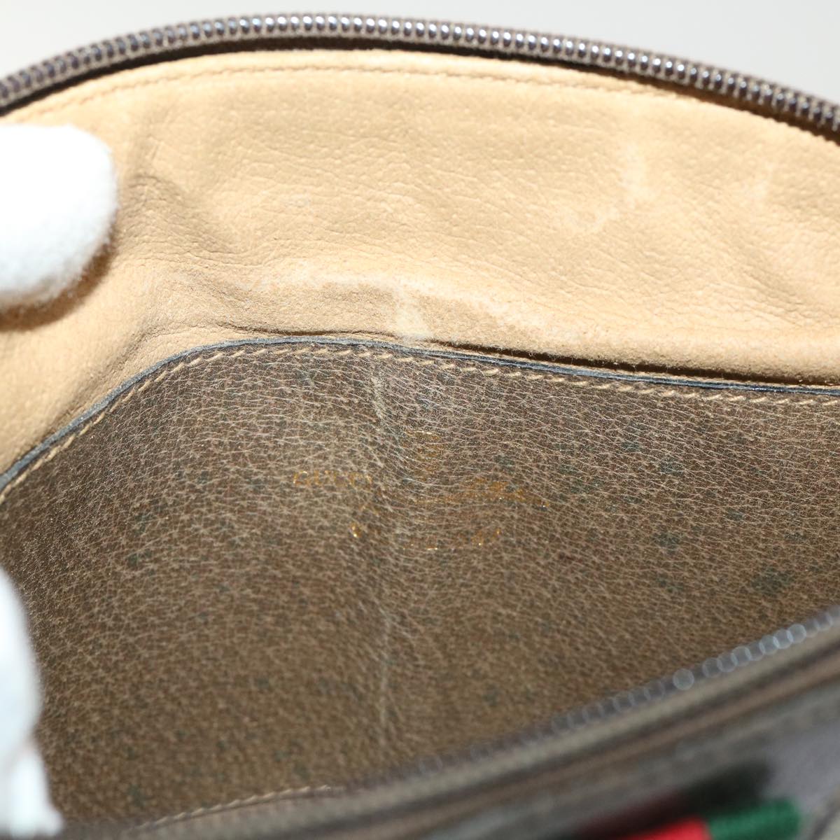 GUCCI GG Canvas Web Sherry Line Shoulder Bag Beige Red 904 02 047  tb688