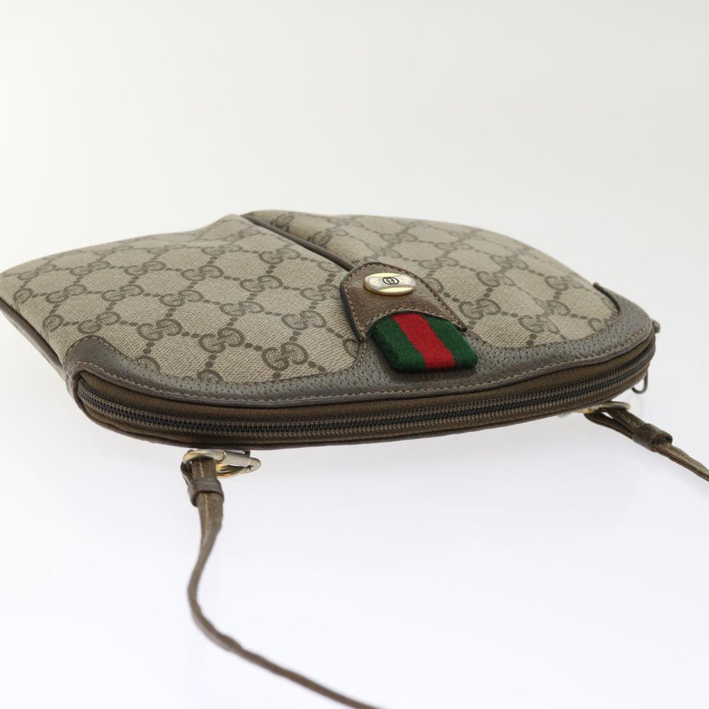 GUCCI GG Canvas Web Sherry Line Shoulder Bag Beige Red 904 02 047  tb688