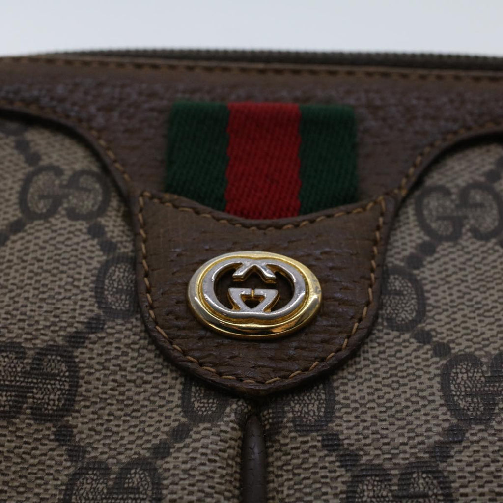 GUCCI GG Canvas Web Sherry Line Shoulder Bag Beige Red Green  tb748